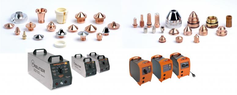 Consommables pour machines de découpe laser, plasma et machines de décapage-passivation de soudure inox.