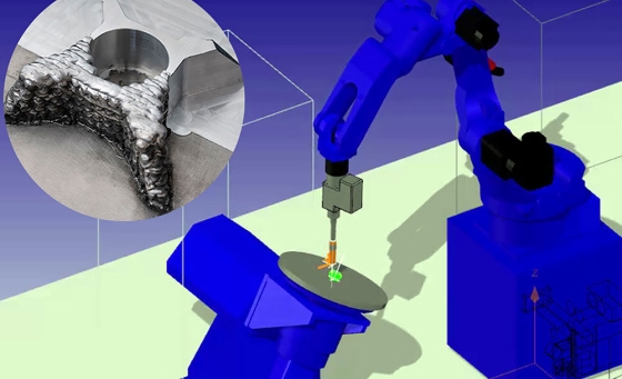 Almacam WAAM, solution de CFAO dédiée aux procédés robotisés de fabrication additive DED-WAAM.
